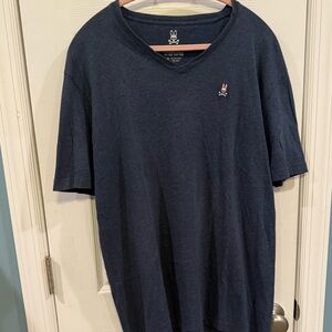 Psycho Bunny T-Shirt Sz 8 Blue V-Neck